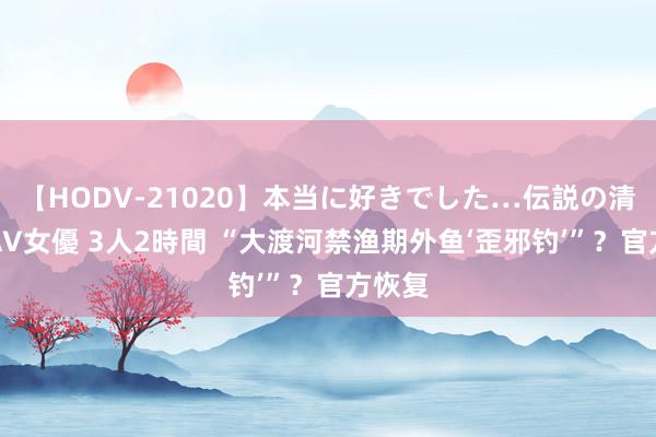 【HODV-21020】本当に好きでした…伝説の清純派AV女優 3人2時間 “大渡河禁渔期外鱼‘歪邪钓’”？官方恢复