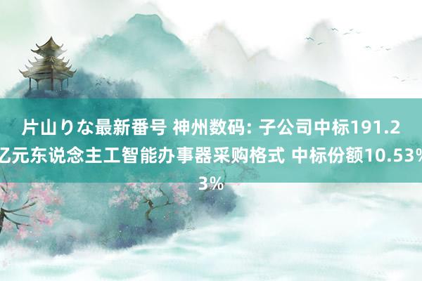 片山りな最新番号 神州数码: 子公司中标191.2亿元东说念主工智能办事器采购格式 中标份额10.53%