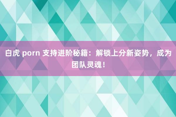 白虎 porn 支持进阶秘籍：解锁上分新姿势，成为团队灵魂！