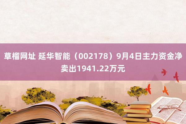 草榴网址 延华智能（002178）9月4日主力资金净卖出1941.22万元