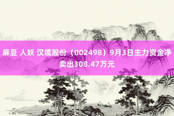 麻豆 人妖 汉缆股份（002498）9月3日主力资金净卖出308.47万元