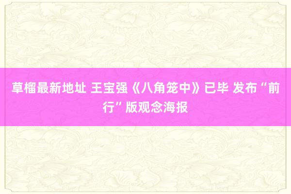 草榴最新地址 王宝强《八角笼中》已毕 发布“前行”版观念海报