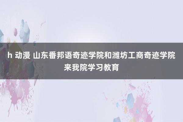 h 动漫 山东番邦语奇迹学院和潍坊工商奇迹学院来我院学习教育